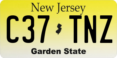 NJ license plate C37TNZ