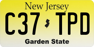 NJ license plate C37TPD
