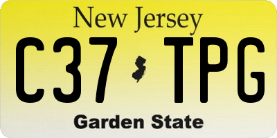 NJ license plate C37TPG