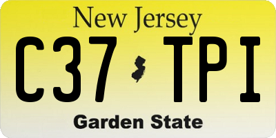NJ license plate C37TPI