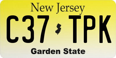 NJ license plate C37TPK