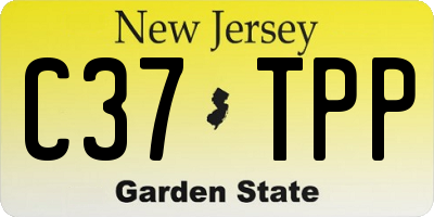NJ license plate C37TPP