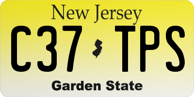 NJ license plate C37TPS