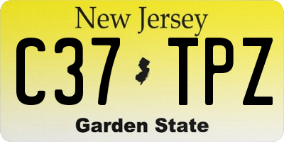 NJ license plate C37TPZ