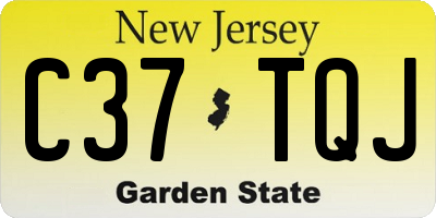 NJ license plate C37TQJ