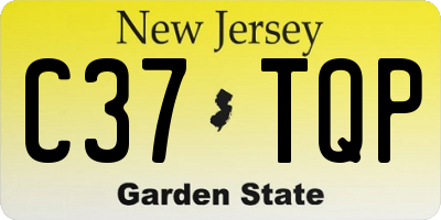 NJ license plate C37TQP