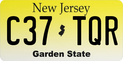 NJ license plate C37TQR