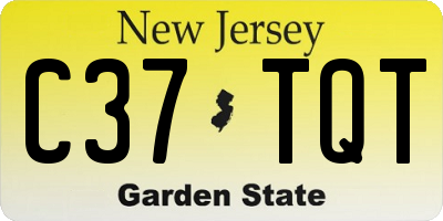 NJ license plate C37TQT