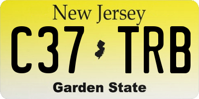 NJ license plate C37TRB