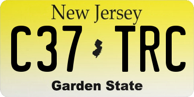 NJ license plate C37TRC