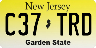 NJ license plate C37TRD