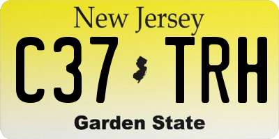 NJ license plate C37TRH