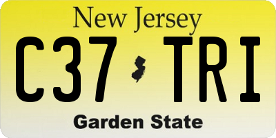 NJ license plate C37TRI