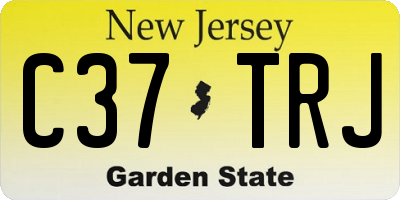 NJ license plate C37TRJ