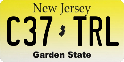NJ license plate C37TRL