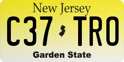 NJ license plate C37TRO