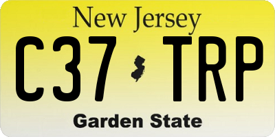 NJ license plate C37TRP