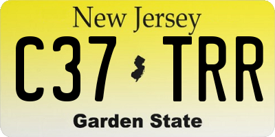 NJ license plate C37TRR