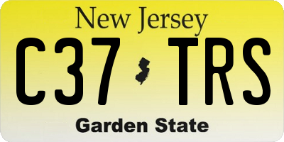 NJ license plate C37TRS