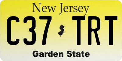 NJ license plate C37TRT
