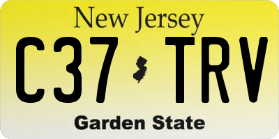 NJ license plate C37TRV