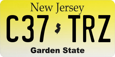 NJ license plate C37TRZ