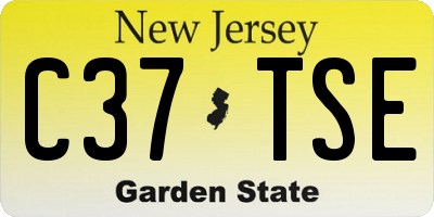 NJ license plate C37TSE
