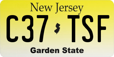 NJ license plate C37TSF