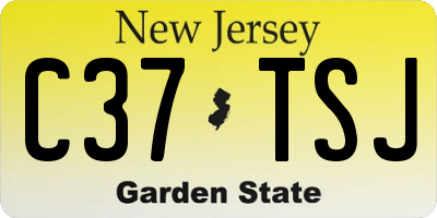 NJ license plate C37TSJ
