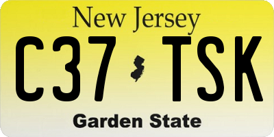 NJ license plate C37TSK