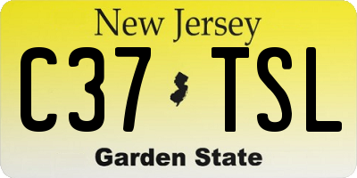 NJ license plate C37TSL