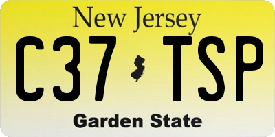 NJ license plate C37TSP