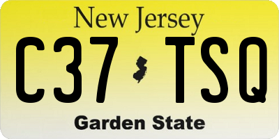 NJ license plate C37TSQ