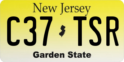 NJ license plate C37TSR