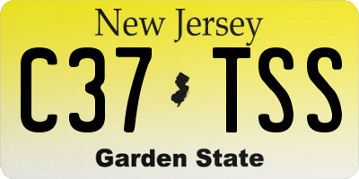 NJ license plate C37TSS