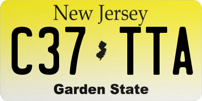 NJ license plate C37TTA