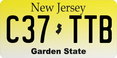 NJ license plate C37TTB