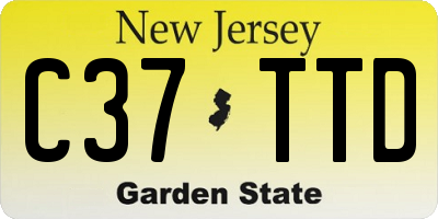NJ license plate C37TTD