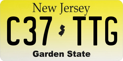 NJ license plate C37TTG