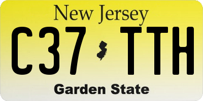NJ license plate C37TTH