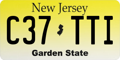 NJ license plate C37TTI