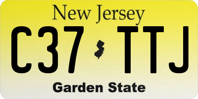 NJ license plate C37TTJ