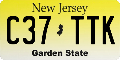 NJ license plate C37TTK