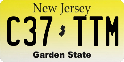 NJ license plate C37TTM