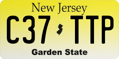 NJ license plate C37TTP