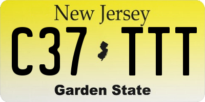 NJ license plate C37TTT