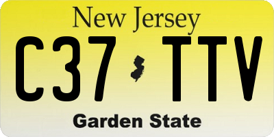 NJ license plate C37TTV
