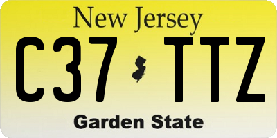 NJ license plate C37TTZ