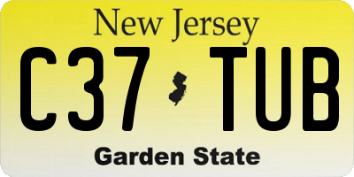 NJ license plate C37TUB