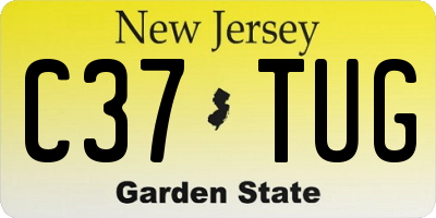 NJ license plate C37TUG